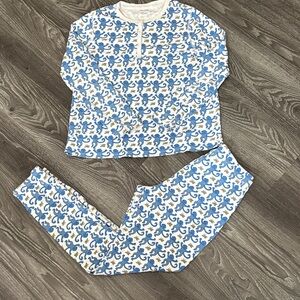 Roller Rabbit Blue and White Pajamas- Size Womens XS